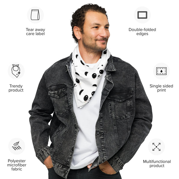 All-over print Panda bandana